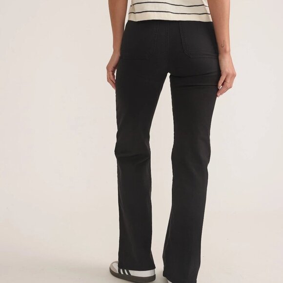 New With Tag Marine Layer Bridget Flare Pant in Faded Black Size 10 - Picture 2 of 7